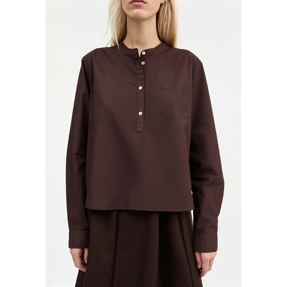 Skall Studio Agnes Skjorte, Dark Brown 
